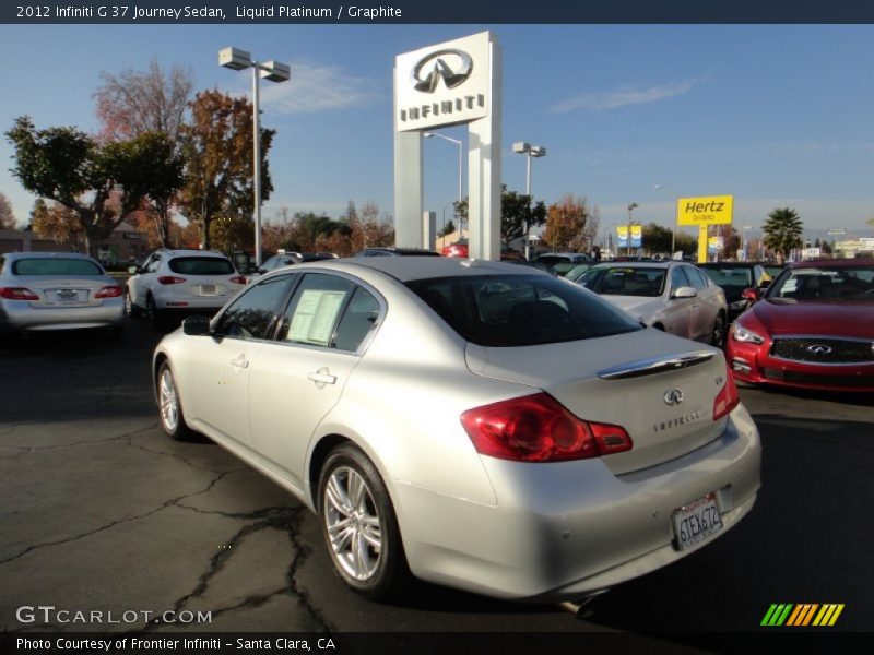 Liquid Platinum / Graphite 2012 Infiniti G 37 Journey Sedan