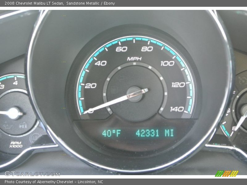 Sandstone Metallic / Ebony 2008 Chevrolet Malibu LT Sedan