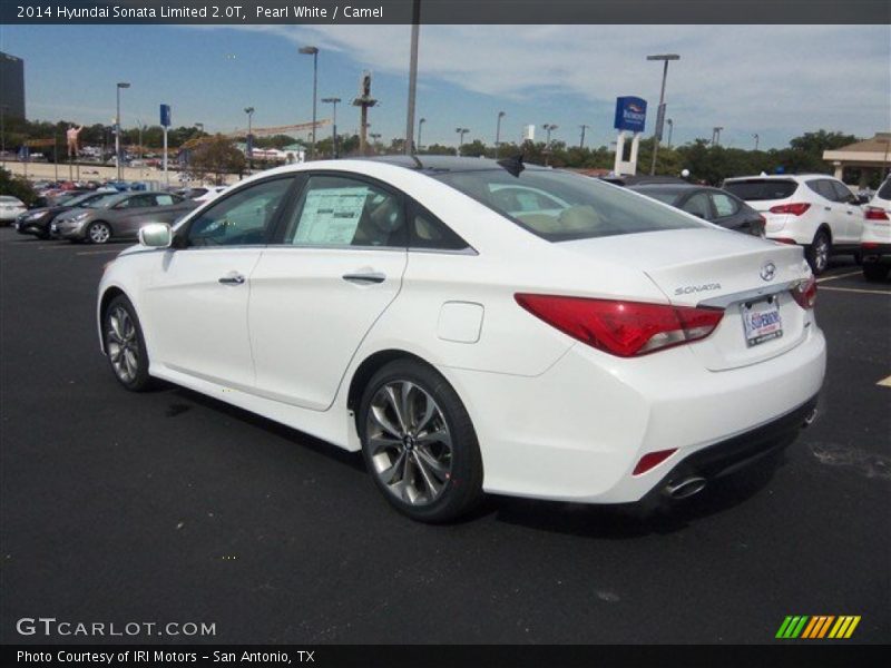 Pearl White / Camel 2014 Hyundai Sonata Limited 2.0T
