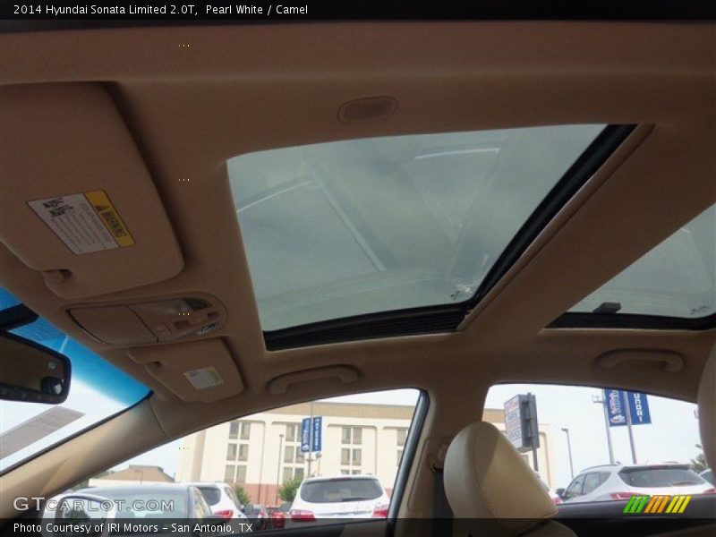 Pearl White / Camel 2014 Hyundai Sonata Limited 2.0T