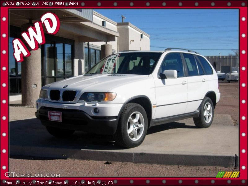 Alpine White / Beige 2003 BMW X5 3.0i