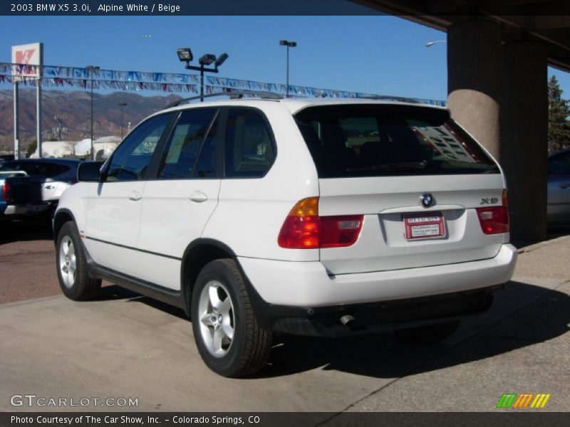 Alpine White / Beige 2003 BMW X5 3.0i