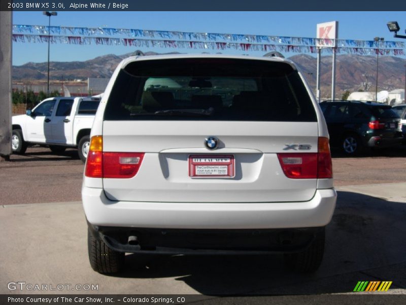 Alpine White / Beige 2003 BMW X5 3.0i