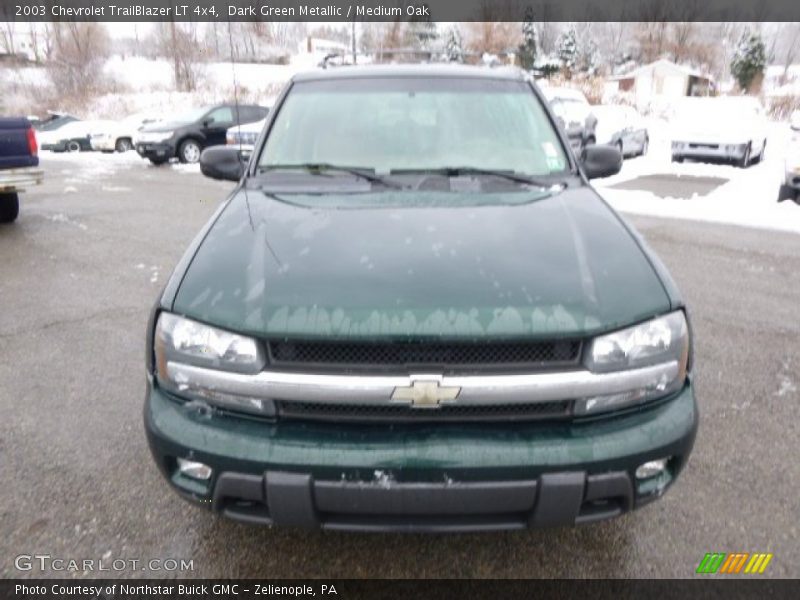 Dark Green Metallic / Medium Oak 2003 Chevrolet TrailBlazer LT 4x4