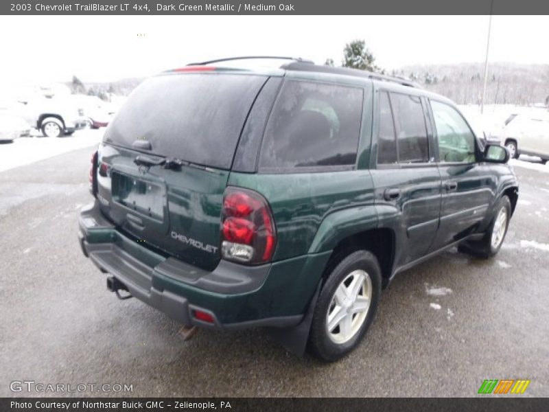 Dark Green Metallic / Medium Oak 2003 Chevrolet TrailBlazer LT 4x4