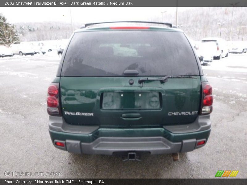 Dark Green Metallic / Medium Oak 2003 Chevrolet TrailBlazer LT 4x4