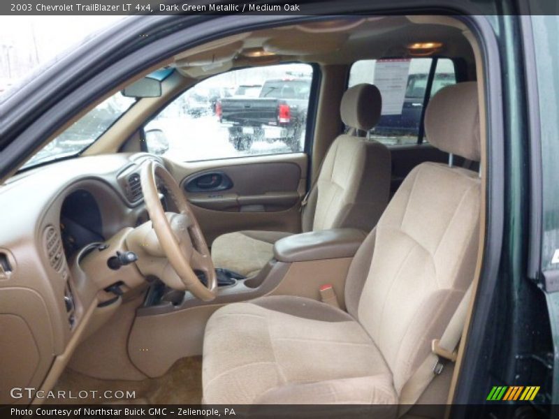 Dark Green Metallic / Medium Oak 2003 Chevrolet TrailBlazer LT 4x4