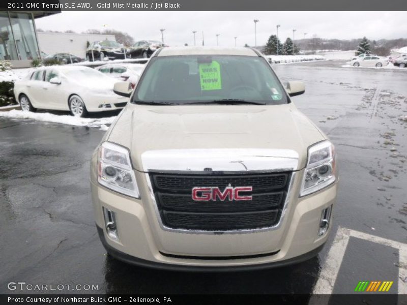 Gold Mist Metallic / Jet Black 2011 GMC Terrain SLE AWD