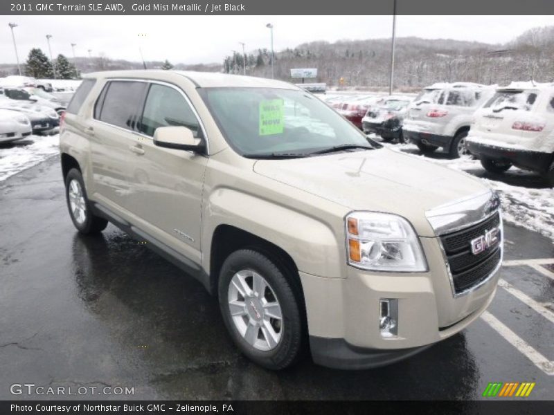 Gold Mist Metallic / Jet Black 2011 GMC Terrain SLE AWD