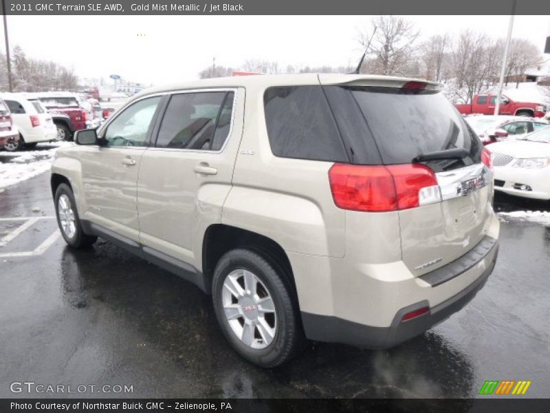 Gold Mist Metallic / Jet Black 2011 GMC Terrain SLE AWD