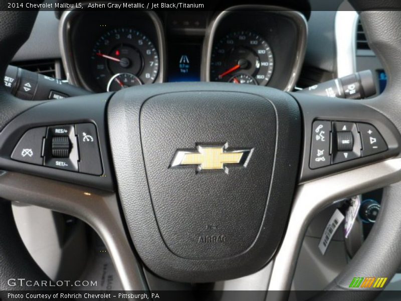 Ashen Gray Metallic / Jet Black/Titanium 2014 Chevrolet Malibu LS