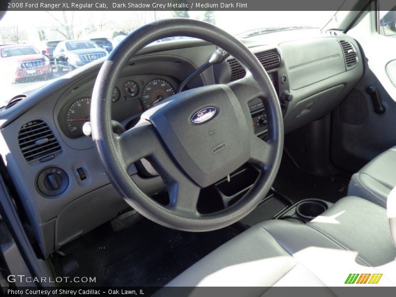 Dark Shadow Grey Metallic / Medium Dark Flint 2008 Ford Ranger XL Regular Cab