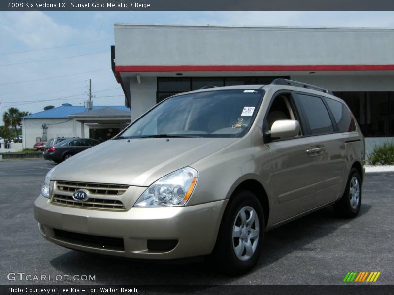 Sunset Gold Metallic / Beige 2008 Kia Sedona LX
