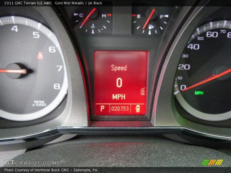 Gold Mist Metallic / Jet Black 2011 GMC Terrain SLE AWD