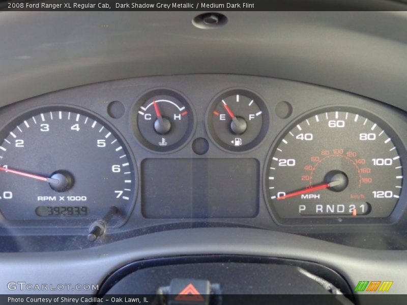 Dark Shadow Grey Metallic / Medium Dark Flint 2008 Ford Ranger XL Regular Cab
