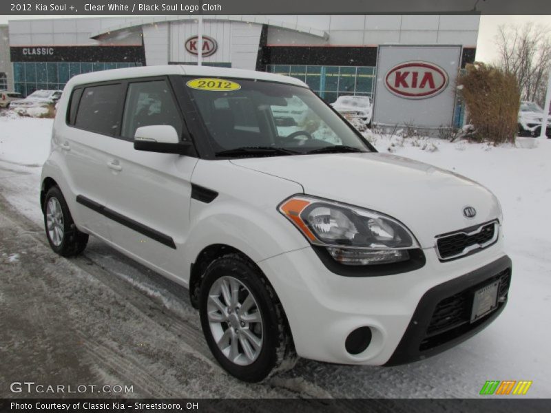 Clear White / Black Soul Logo Cloth 2012 Kia Soul +