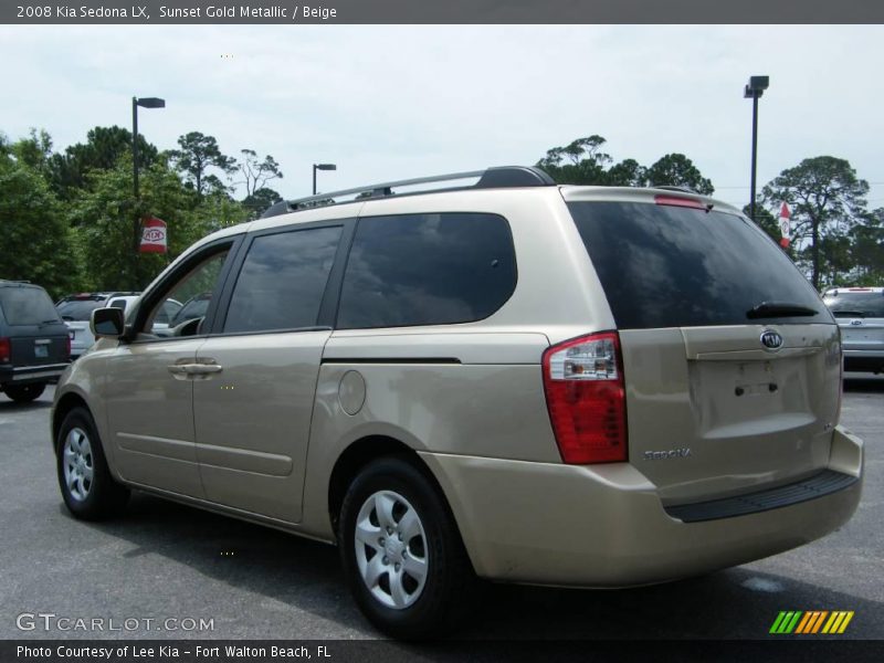 Sunset Gold Metallic / Beige 2008 Kia Sedona LX