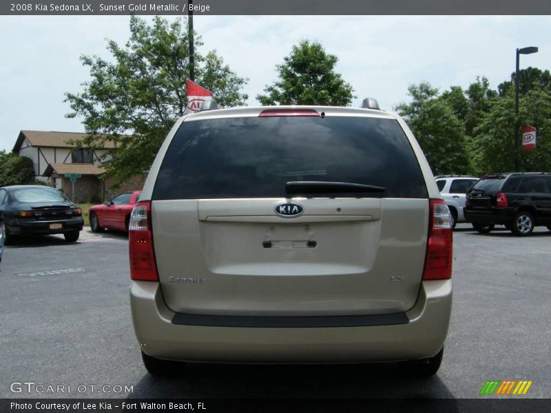 Sunset Gold Metallic / Beige 2008 Kia Sedona LX