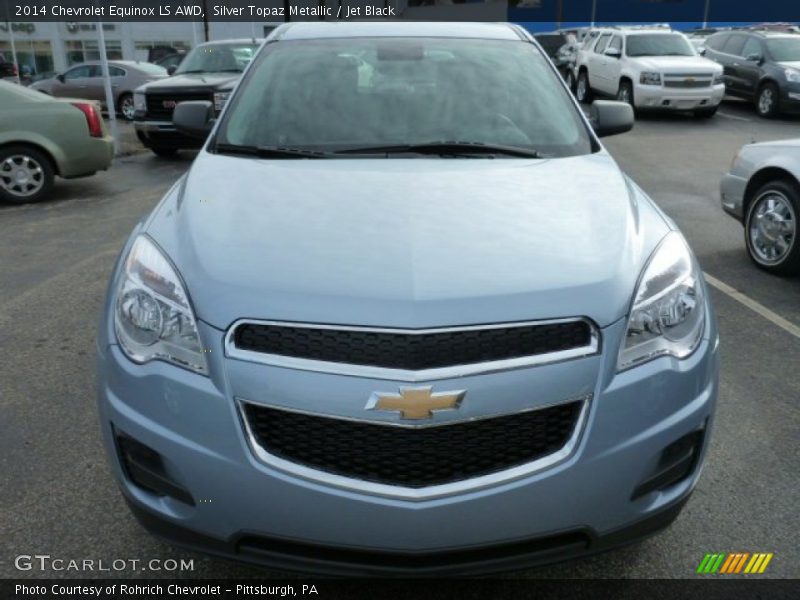 Silver Topaz Metallic / Jet Black 2014 Chevrolet Equinox LS AWD