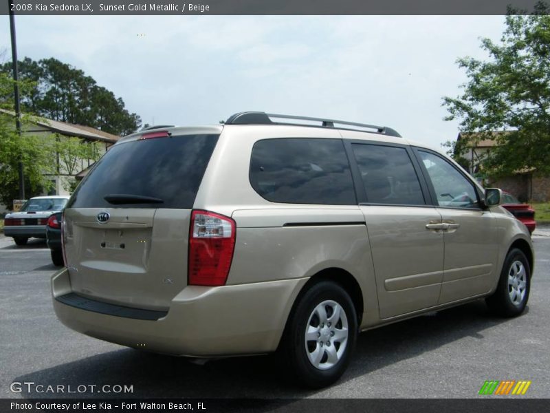 Sunset Gold Metallic / Beige 2008 Kia Sedona LX