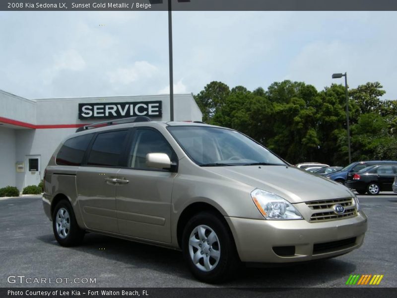 Sunset Gold Metallic / Beige 2008 Kia Sedona LX