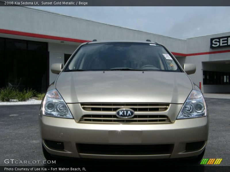 Sunset Gold Metallic / Beige 2008 Kia Sedona LX