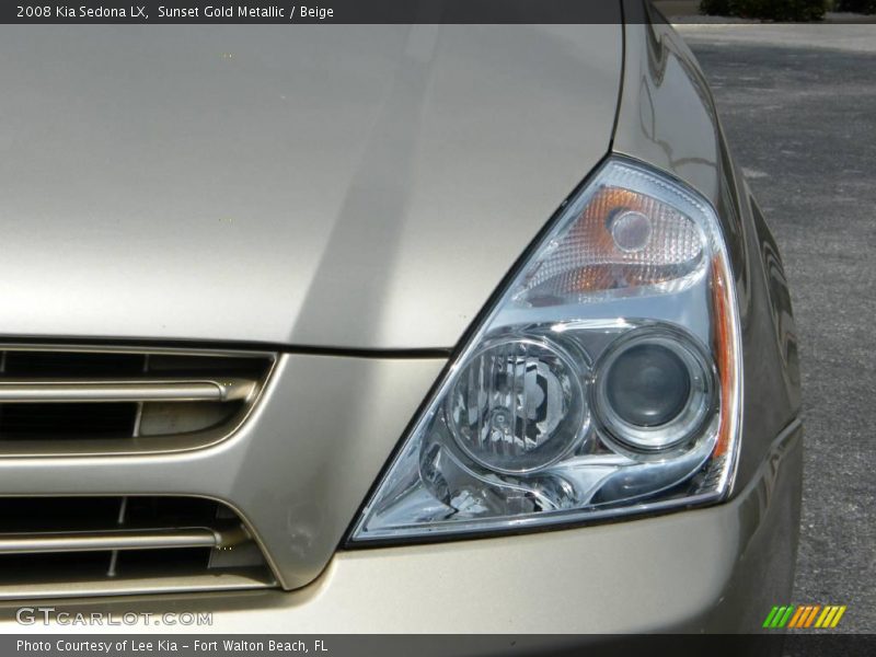 Sunset Gold Metallic / Beige 2008 Kia Sedona LX