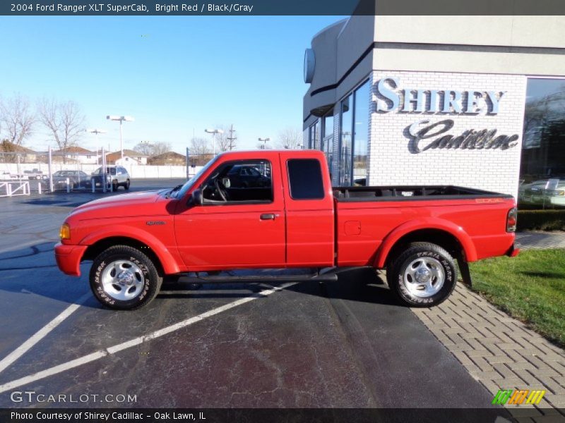 Bright Red / Black/Gray 2004 Ford Ranger XLT SuperCab