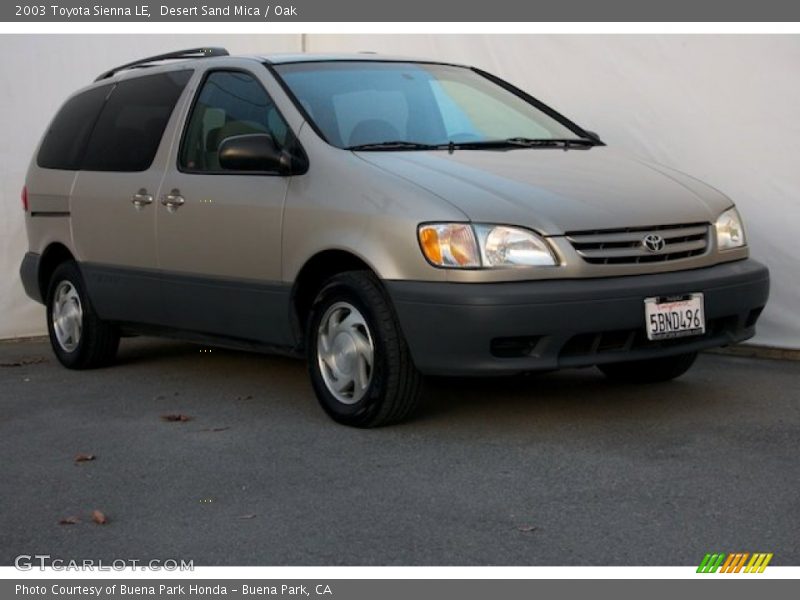 Desert Sand Mica / Oak 2003 Toyota Sienna LE