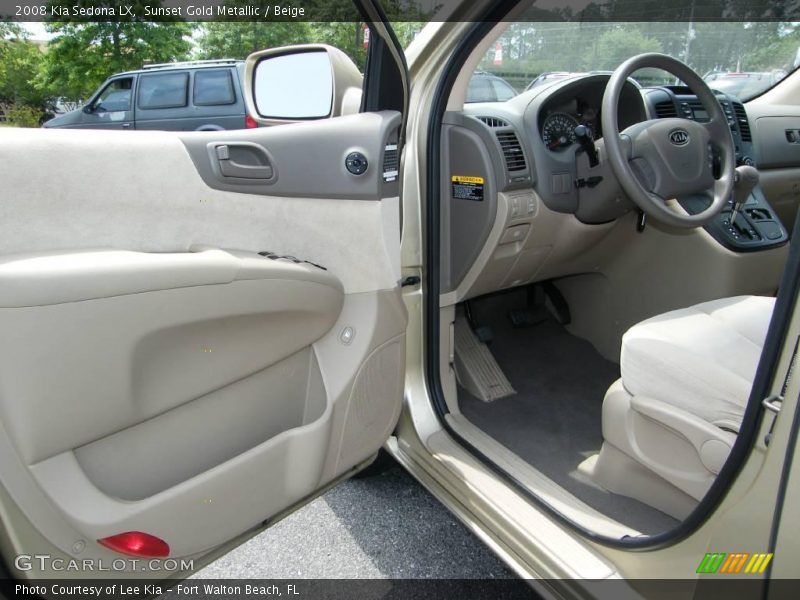 Sunset Gold Metallic / Beige 2008 Kia Sedona LX