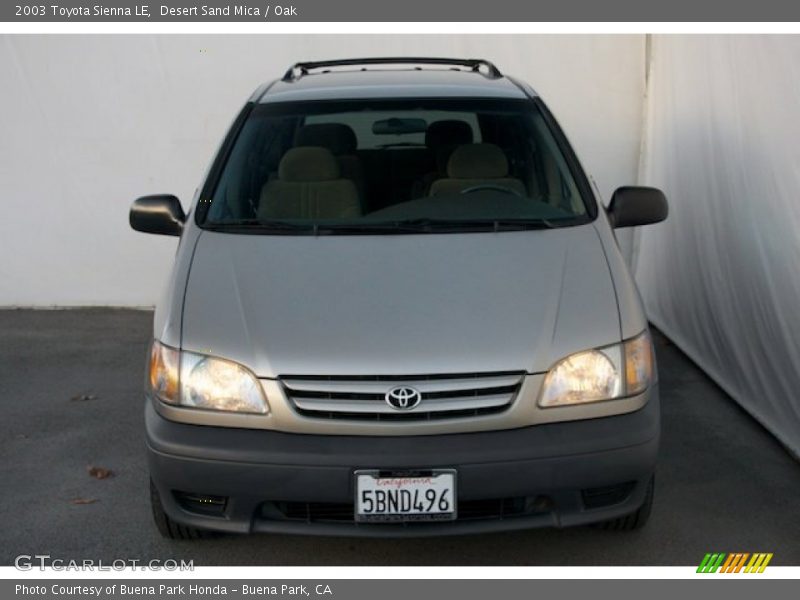 Desert Sand Mica / Oak 2003 Toyota Sienna LE