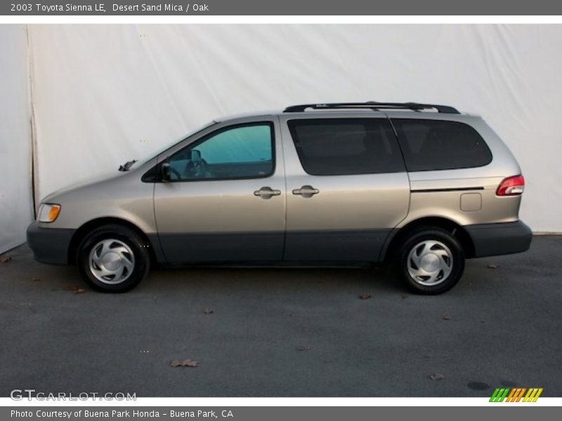 Desert Sand Mica / Oak 2003 Toyota Sienna LE