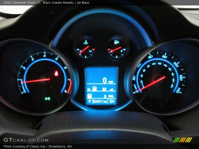 Black Granite Metallic / Jet Black 2012 Chevrolet Cruze LT