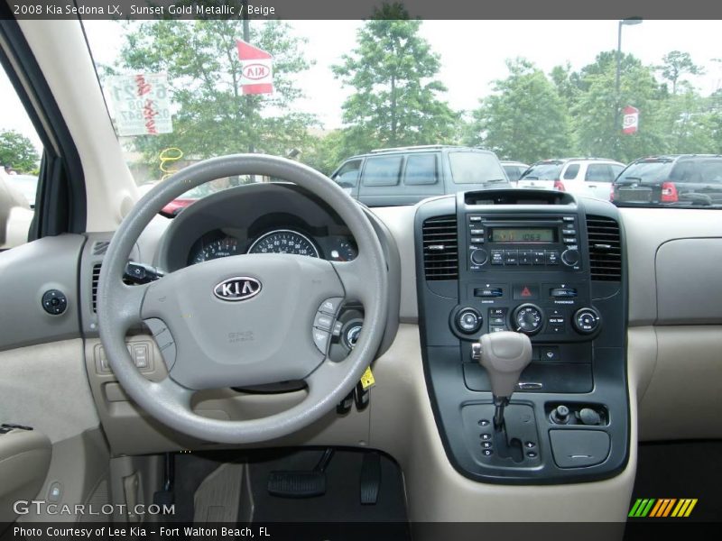 Sunset Gold Metallic / Beige 2008 Kia Sedona LX