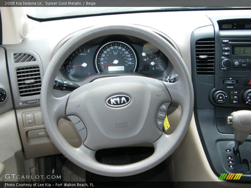 Sunset Gold Metallic / Beige 2008 Kia Sedona LX
