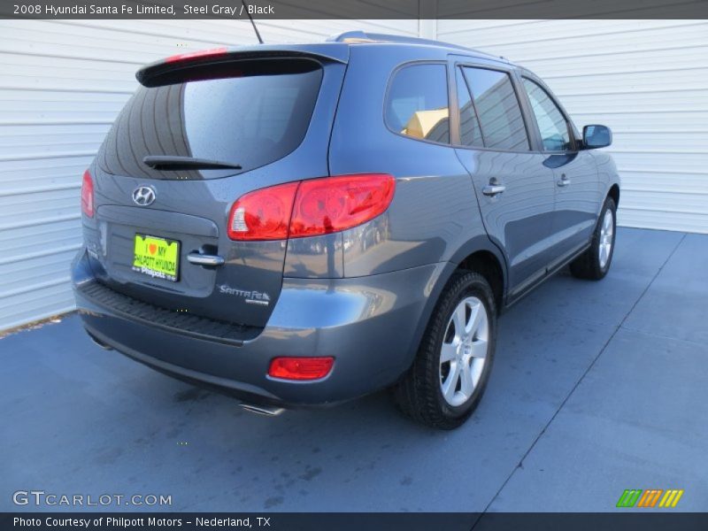 Steel Gray / Black 2008 Hyundai Santa Fe Limited