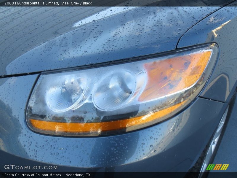 Steel Gray / Black 2008 Hyundai Santa Fe Limited