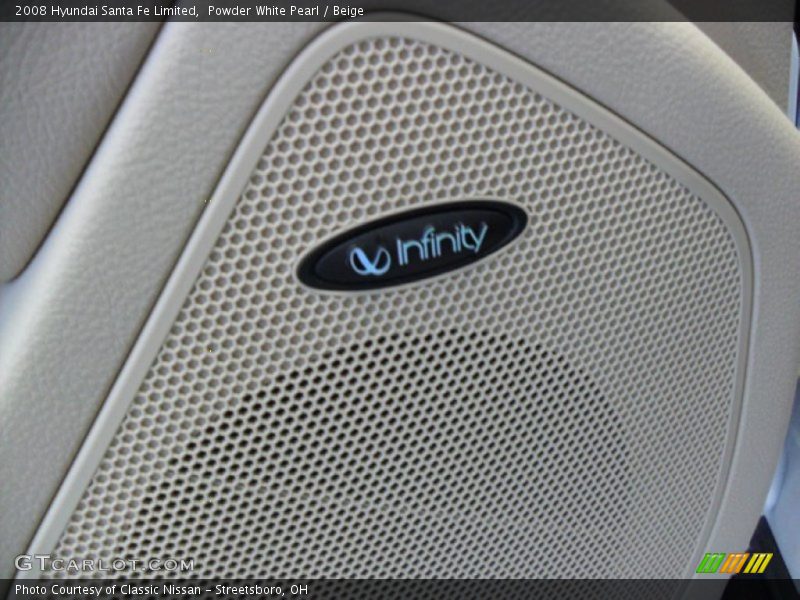 Powder White Pearl / Beige 2008 Hyundai Santa Fe Limited