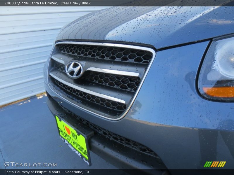 Steel Gray / Black 2008 Hyundai Santa Fe Limited