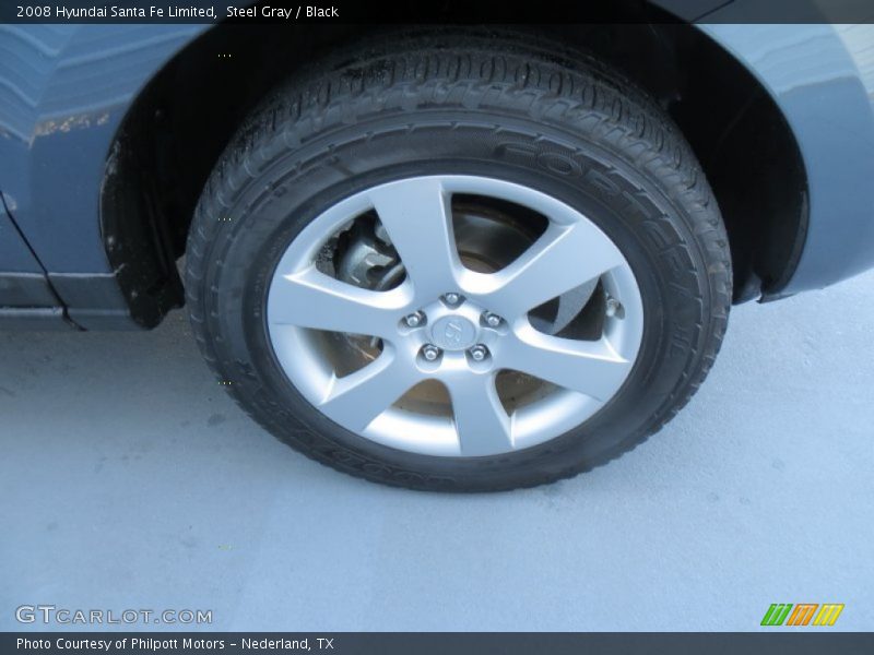 Steel Gray / Black 2008 Hyundai Santa Fe Limited