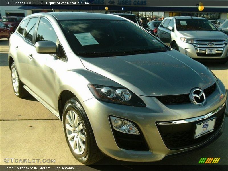 Liquid Silver Metallic / Black 2012 Mazda CX-7 i SV