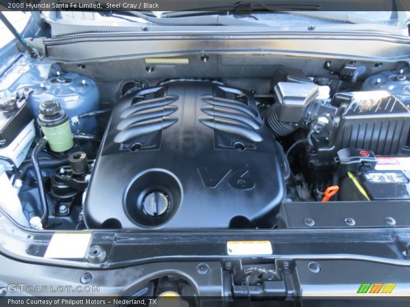 Steel Gray / Black 2008 Hyundai Santa Fe Limited