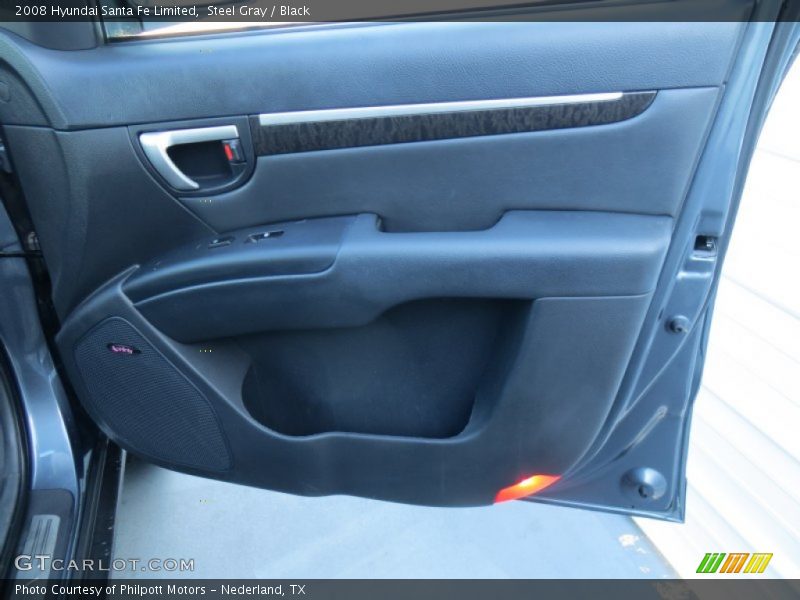 Steel Gray / Black 2008 Hyundai Santa Fe Limited