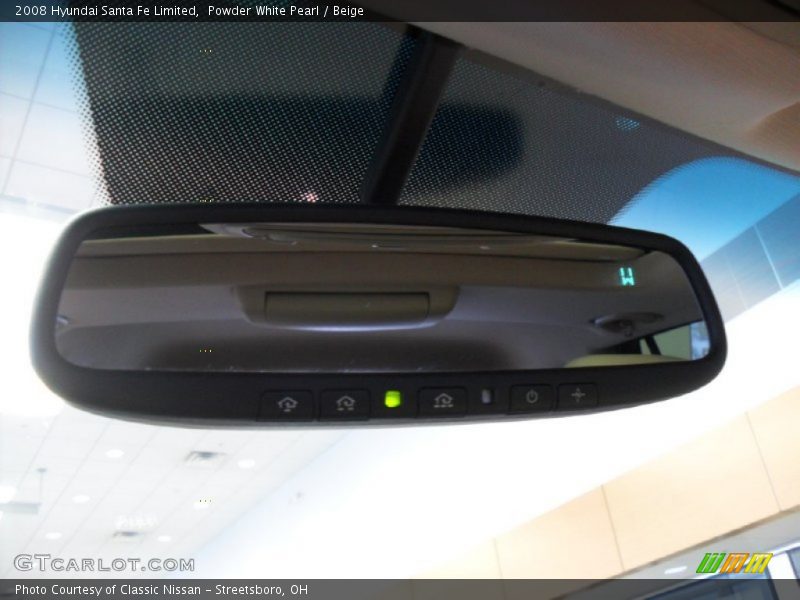 Powder White Pearl / Beige 2008 Hyundai Santa Fe Limited