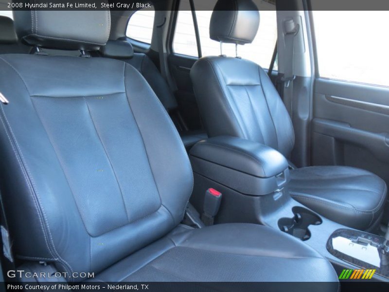 Steel Gray / Black 2008 Hyundai Santa Fe Limited