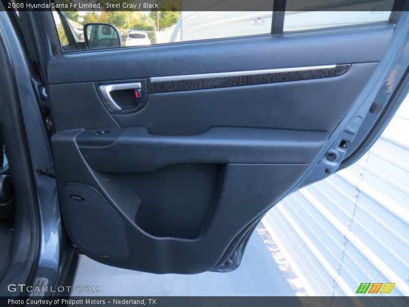 Steel Gray / Black 2008 Hyundai Santa Fe Limited