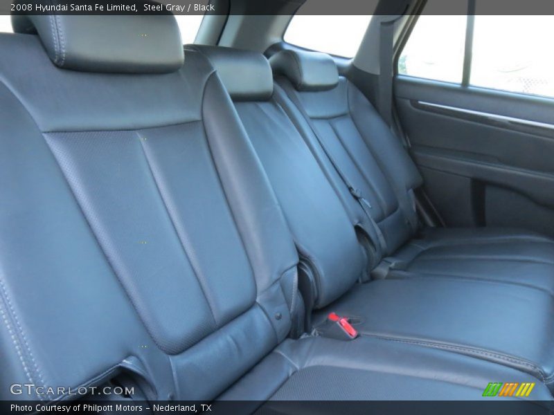 Steel Gray / Black 2008 Hyundai Santa Fe Limited