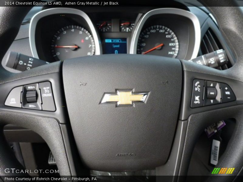 Ashen Gray Metallic / Jet Black 2014 Chevrolet Equinox LS AWD