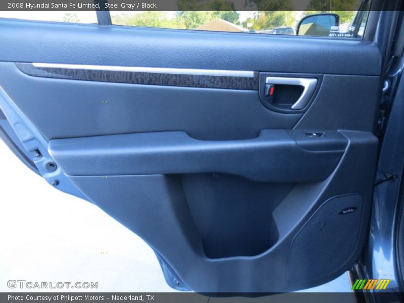 Steel Gray / Black 2008 Hyundai Santa Fe Limited