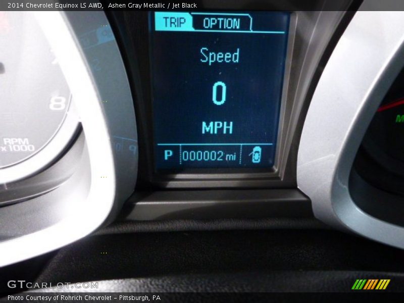 Ashen Gray Metallic / Jet Black 2014 Chevrolet Equinox LS AWD